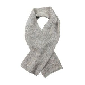 Vintage Polarknit Of Iceland Unisex Gray Brown Fuzzy Knit Neckwarmer Scarf NWOT